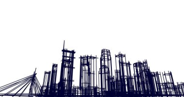 soyut mimari duvar kağıdı tasarımı, dijital konsept arkaplan