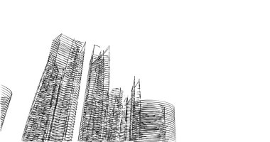 soyut mimari duvar kağıdı tasarımı, dijital konsept arkaplan