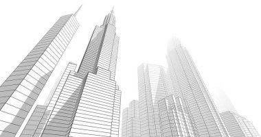 soyut mimari duvar kağıdı tasarımı, dijital konsept arkaplan