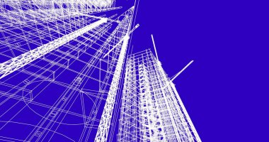 soyut mimari duvar kağıdı tasarımı, dijital konsept arkaplan