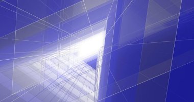 Mimari sanat konseptinde soyut çizgiler, minimum geometrik şekiller. 