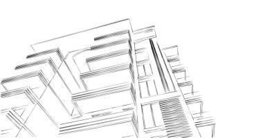 soyut mimari duvar kağıdı tasarımı, dijital konsept arkaplan