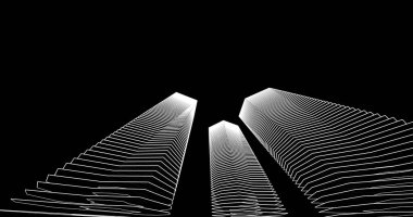 soyut mimari duvar kağıdı tasarımı, dijital konsept arkaplan