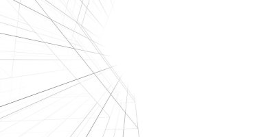 Arkaplanda mimari bina 3d illüstrasyon