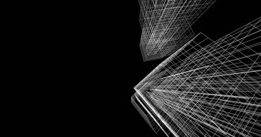 soyut mimari duvar kağıdı tasarımı, dijital konsept arkaplan