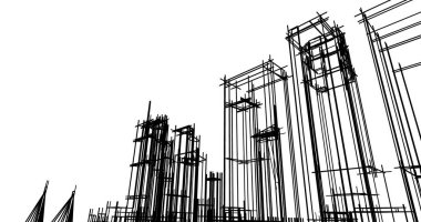 soyut mimari duvar kağıdı tasarımı, dijital konsept arkaplan