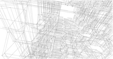 soyut mimari duvar kağıdı tasarımı, dijital konsept arkaplan