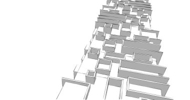 soyut mimari duvar kağıdı tasarımı, dijital konsept arkaplan