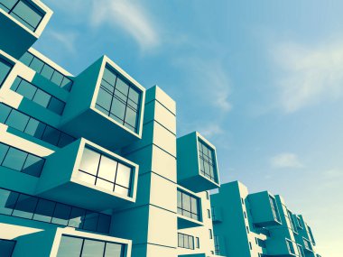 soyut mimari duvar kağıdı tasarımı, dijital konsept arkaplan