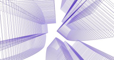 soyut mimari duvar kağıdı tasarımı, dijital konsept arkaplan