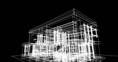 soyut mimari duvar kağıdı tasarımı, dijital konsept arkaplan