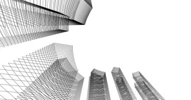 soyut mimari duvar kağıdı tasarımı, dijital konsept arkaplan