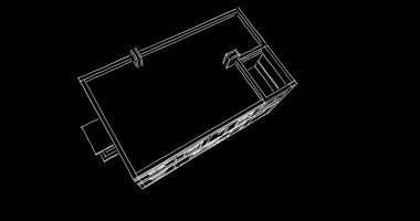 Mimari sanat konseptinde soyut çizgiler, minimum geometrik şekiller. 