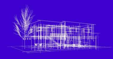 soyut mimari duvar kağıdı tasarımı, dijital konsept arkaplan