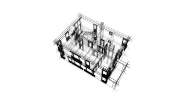 soyut mimari duvar kağıdı tasarımı, dijital konsept arkaplan