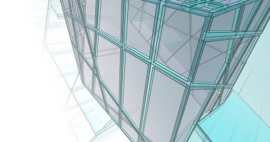 soyut mimari duvar kağıdı tasarımı, dijital konsept arkaplan