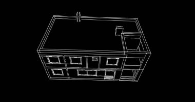 Mimari sanat konseptinde soyut çizgiler, minimum geometrik şekiller. 