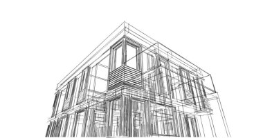 soyut mimari duvar kağıdı tasarımı, dijital konsept arkaplan