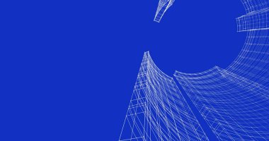 soyut mimari duvar kağıdı tasarımı, dijital konsept arkaplan