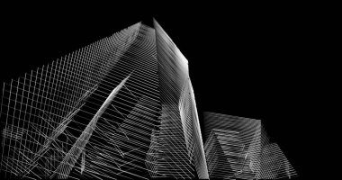 soyut mimari duvar kağıdı tasarımı, dijital konsept arkaplan