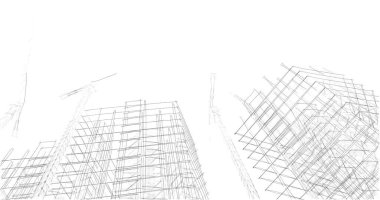 soyut mimari duvar kağıdı tasarımı, dijital konsept arkaplan