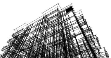 soyut mimari duvar kağıdı tasarımı, dijital konsept arkaplan