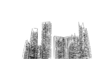 soyut mimari duvar kağıdı tasarımı, dijital konsept arkaplan