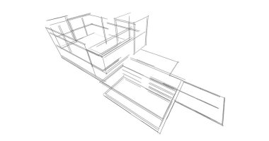 soyut mimari duvar kağıdı tasarımı, dijital konsept arkaplan