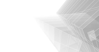 Mimari sanat konseptinde soyut çizgiler, minimum geometrik şekiller. 