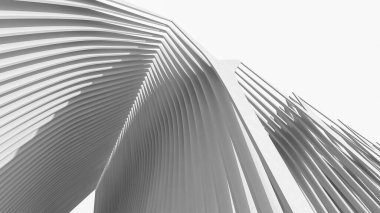 Mimari sanat konseptinde soyut çizgiler, minimum geometrik şekiller. 