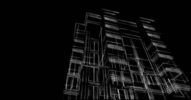 soyut mimari duvar kağıdı tasarımı, dijital konsept arkaplan