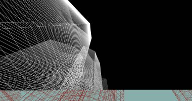 soyut mimari duvar kağıdı tasarımı, dijital konsept arkaplan