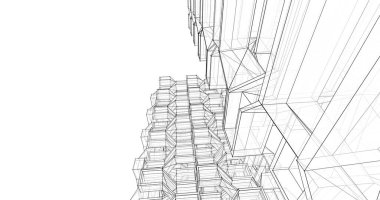 soyut mimari duvar kağıdı tasarımı, dijital konsept arkaplan