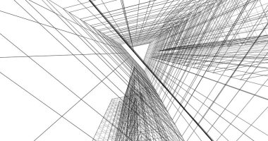 soyut mimari duvar kağıdı tasarımı, dijital konsept arkaplan