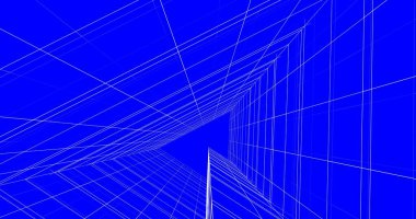 Mimari sanat konseptinde soyut çizgiler, minimum geometrik şekiller. 