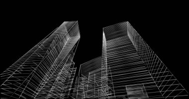 soyut mimari duvar kağıdı tasarımı, dijital konsept arkaplan