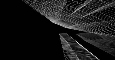 soyut mimari duvar kağıdı tasarımı, dijital konsept arkaplan