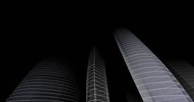 soyut mimari duvar kağıdı tasarımı, dijital konsept arkaplan