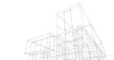 soyut mimari duvar kağıdı tasarımı, dijital konsept arkaplan