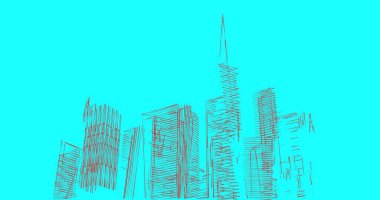 soyut mimari duvar kağıdı tasarımı, dijital konsept arkaplan