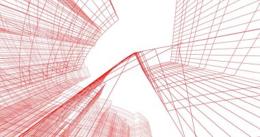 soyut mimari duvar kağıdı tasarımı, dijital konsept arkaplan