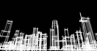 soyut mimari duvar kağıdı tasarımı, dijital konsept arkaplan