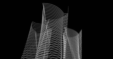 soyut mimari duvar kağıdı tasarımı, dijital konsept arkaplan