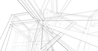 soyut mimari duvar kağıdı tasarımı, dijital konsept arkaplan