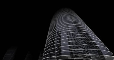 soyut mimari duvar kağıdı tasarımı, dijital konsept arkaplan