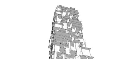 soyut mimari duvar kağıdı tasarımı, dijital konsept arkaplan