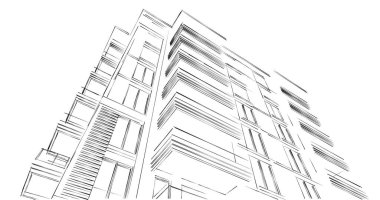 soyut mimari duvar kağıdı tasarımı, dijital konsept arkaplan