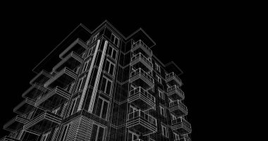 soyut mimari duvar kağıdı tasarımı, dijital konsept arkaplan