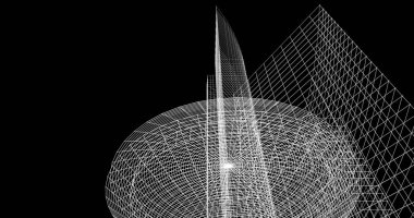 soyut mimari duvar kağıdı tasarımı, dijital konsept arkaplan