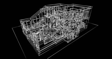 soyut mimari duvar kağıdı tasarımı, dijital konsept arkaplan